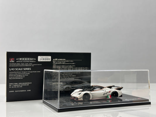 LCD 1/43 Pagani Huayra R Die-cast Model (Fully Opening Parts) - Matte White (LCD43017-PW)