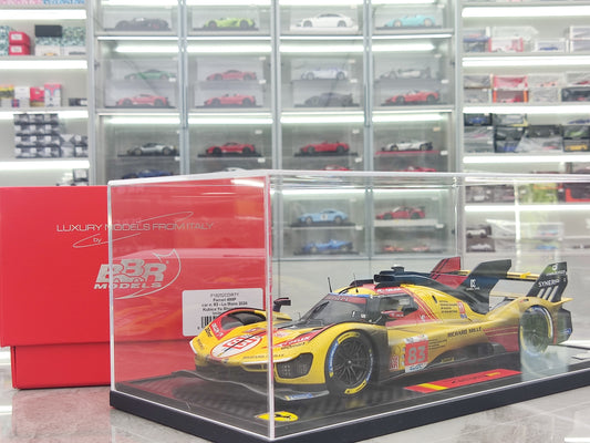 BBR 1/18 Ferrari 499P Le Mans 2024 #83 Yellow Limited Edition Car Model Ornament P18252Cdirty
