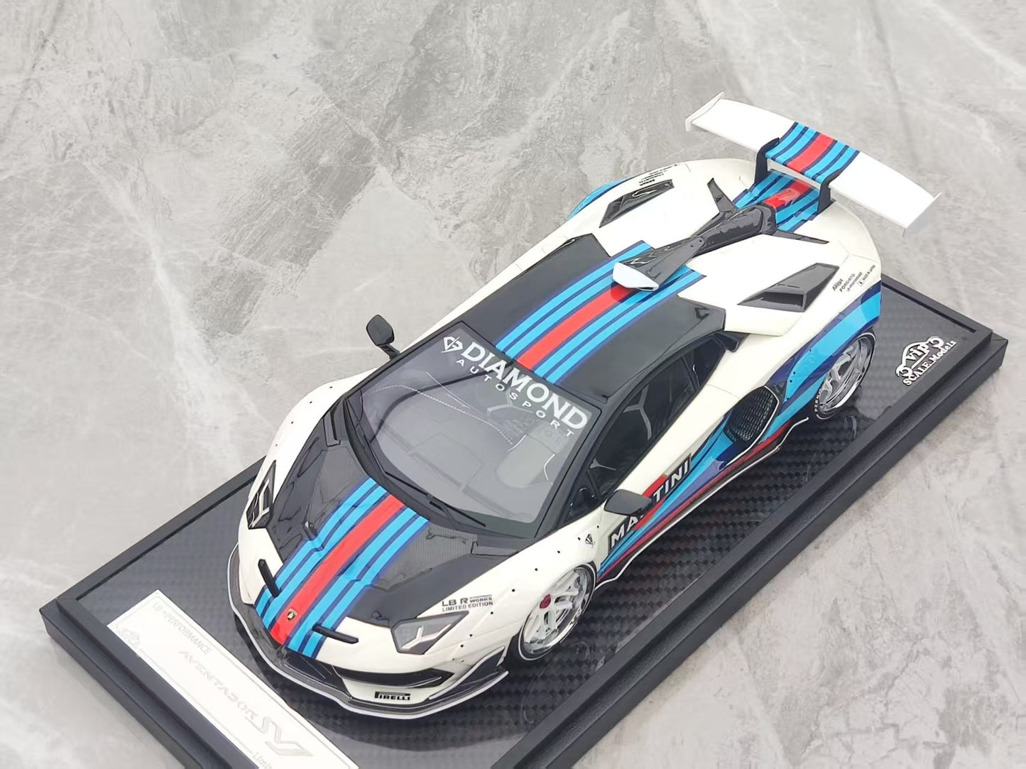 VIP 1/18 Lamborghini LBWK SVJ Martini Car Model VIP175