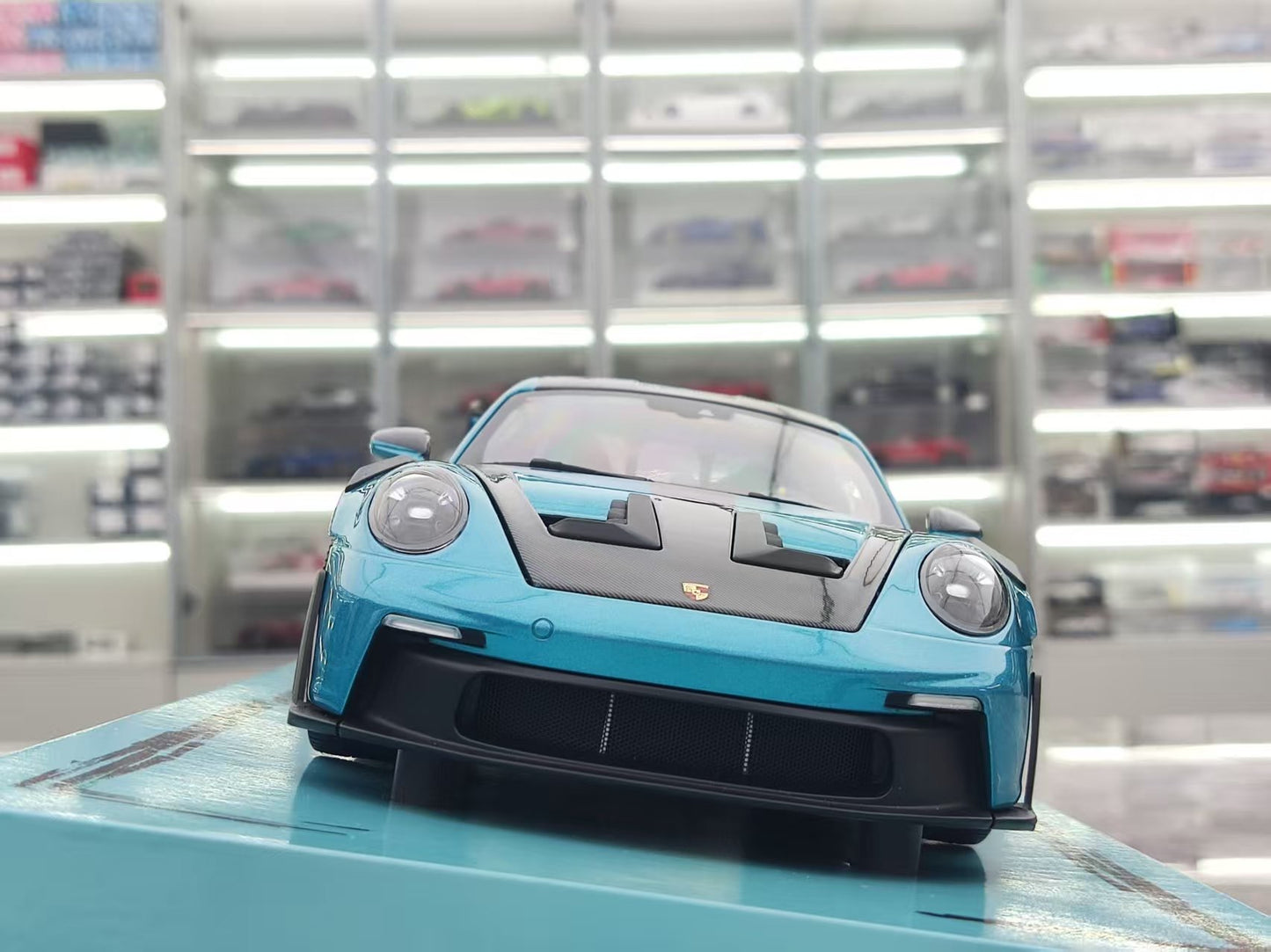 MINICHAMPS 1/18 Porsche 911 GT3 RS, Metallic Blue, Alloy Car Model 113062036