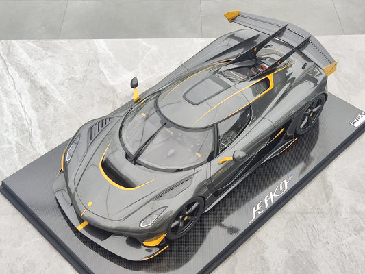 FRONTIART 1/8 Koenigsegg Jesko 7509 Gold Carbon Limited Edition Model Car FA161