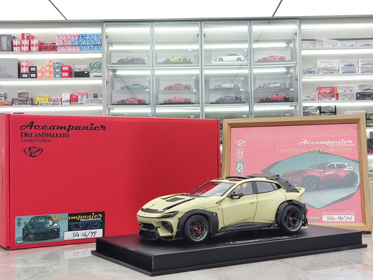 Dreamwalkers 1/18 Ferrari Accompanier D775 Champagne Grey Limited Edition Collectible Model Car A-D775-PW02