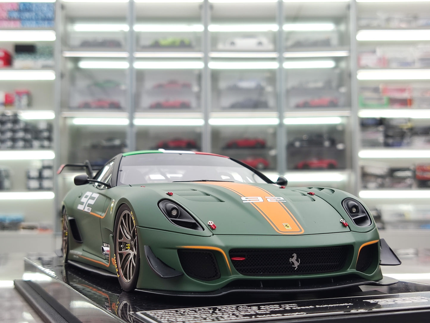 CE 1/18 Ferrari 599 XX EVO #92 Green Resin Car Model JS-020