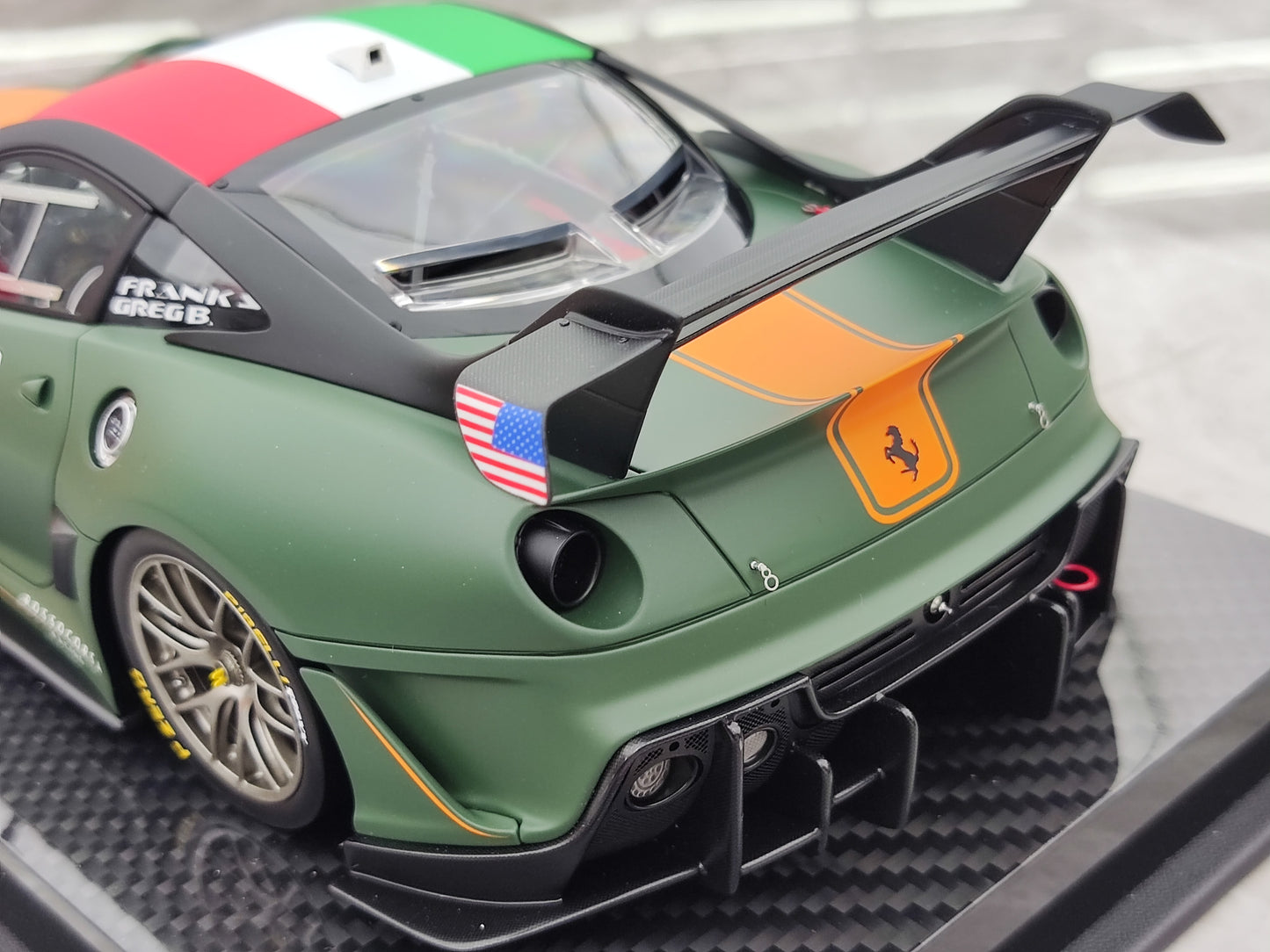 CE 1/18 Ferrari 599 XX EVO #92 Green Resin Car Model JS-020
