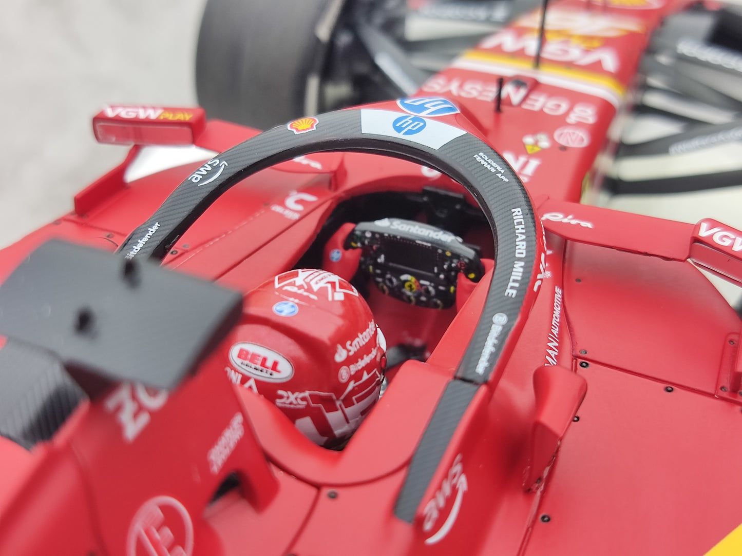 BBR 1/18 Ferrari SF-24 Leclerc 2024 Monaco Grand Prix Champion Red Simulation F1 Model Car BBR241816C