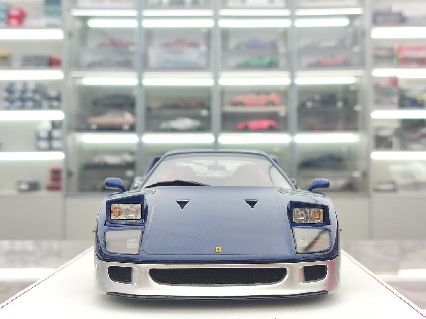 GL 1/18 Ferrari F40 Blue Carbon Fiber Model Car JS-GL016
