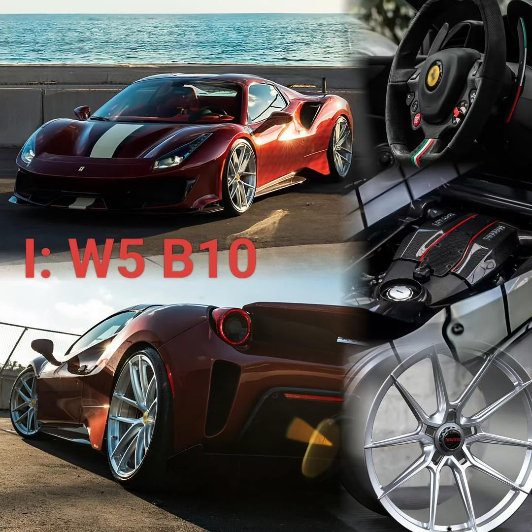DM 1/18 Ferrari 488 Pista Resin Fully Open Limited Edition Model Car