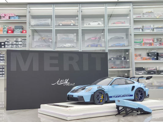 IVY 1/18 Porsche 992 GT3 RS Gulf Blue IM1837GBB