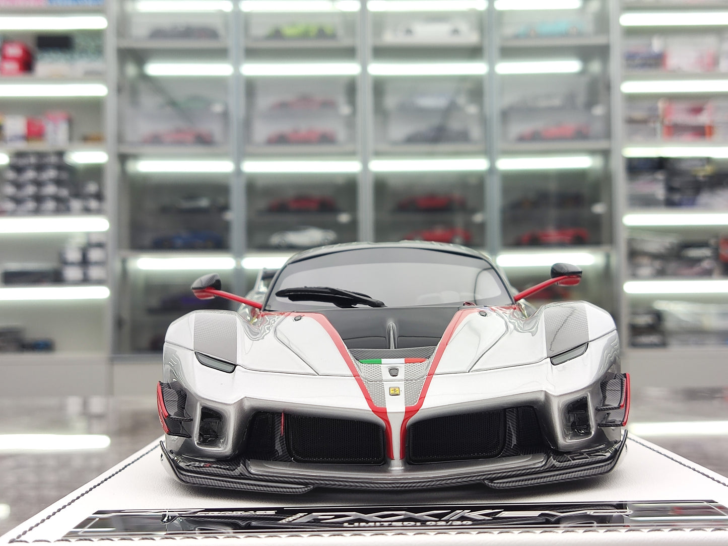 PR 1/18 Ferrari LaFerrari FXXK EVO silver simulation car model PR-004