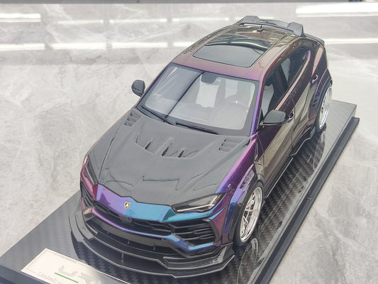 UU 1/18 Lamborghini URUS Color-Changing Purple Resin Car Model JS-UU010
