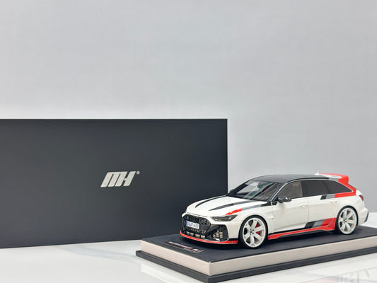 MOTORHELIX 1/18 Audi RS6 Avant GT Acona White MH366