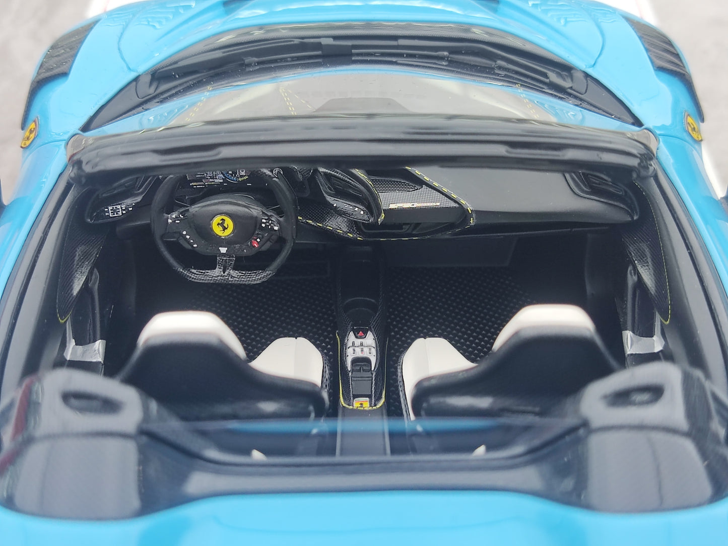 CE 1/18 Ferrari SF90 Spider Blue Resin Model JS-CE013