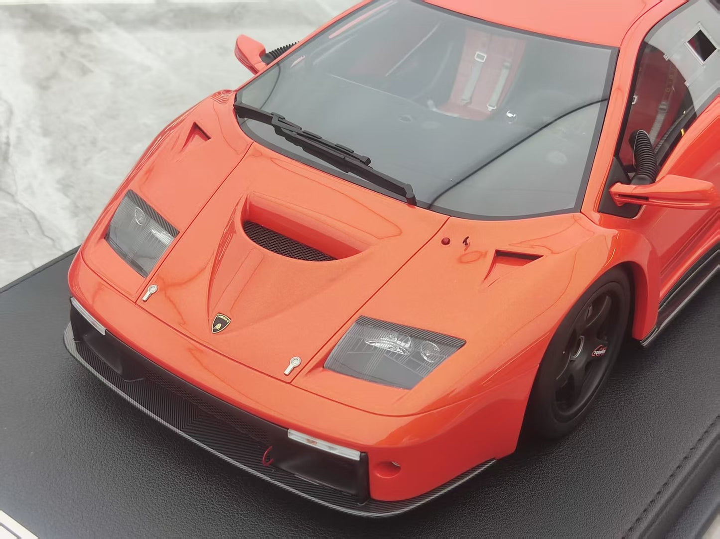 GL 1/12 Lamborghini Diablo GTR Orange Model Car JS-GL001