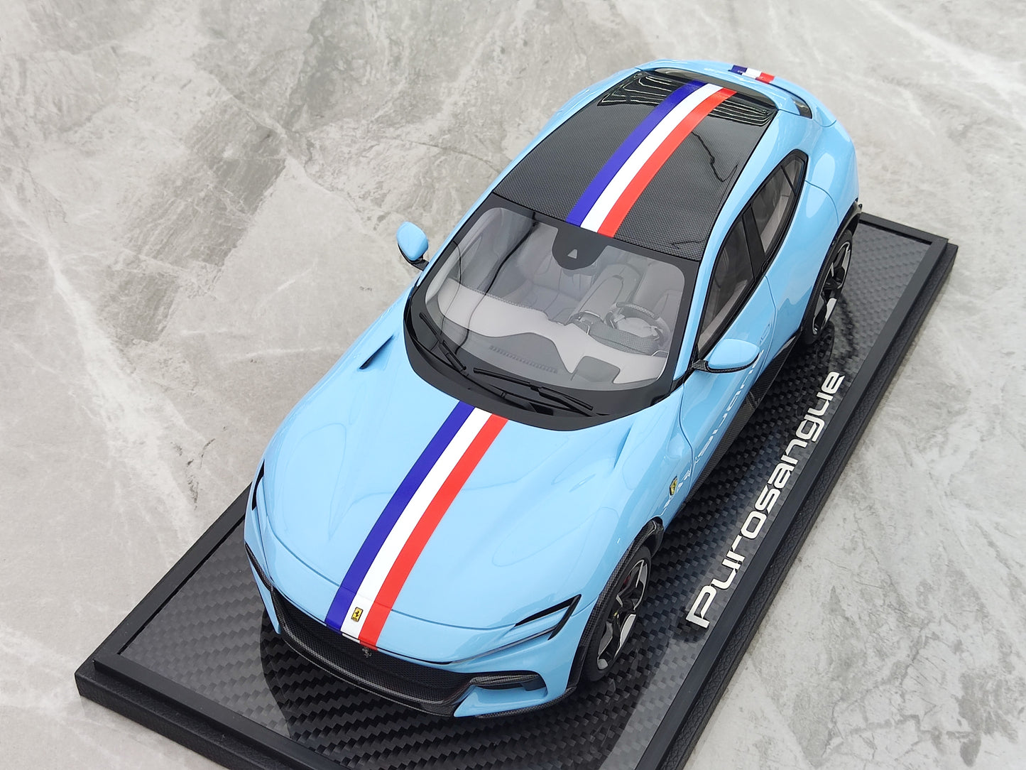 BBR 1/18 Ferrari Purosangue Plata Blue P18219AL