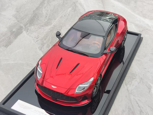 MOTORHELIX 1/18 Aston Martin DB12 COUPE, Metallic Red, Resin Car Model MH312