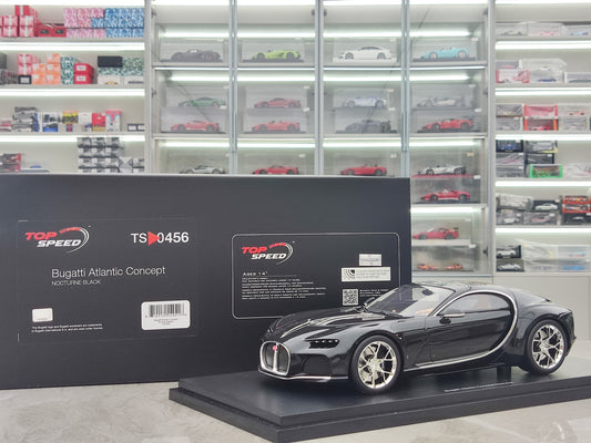 TOPSPEED 1/18 Bugatti Atlantic Concept Nocturne black simulation model car TS0456
