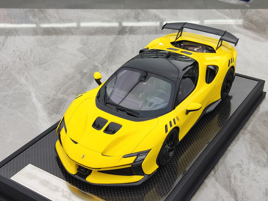 UB 1/18 Ferrari SF90XX Yellow Simulated Car Model JS-UB001