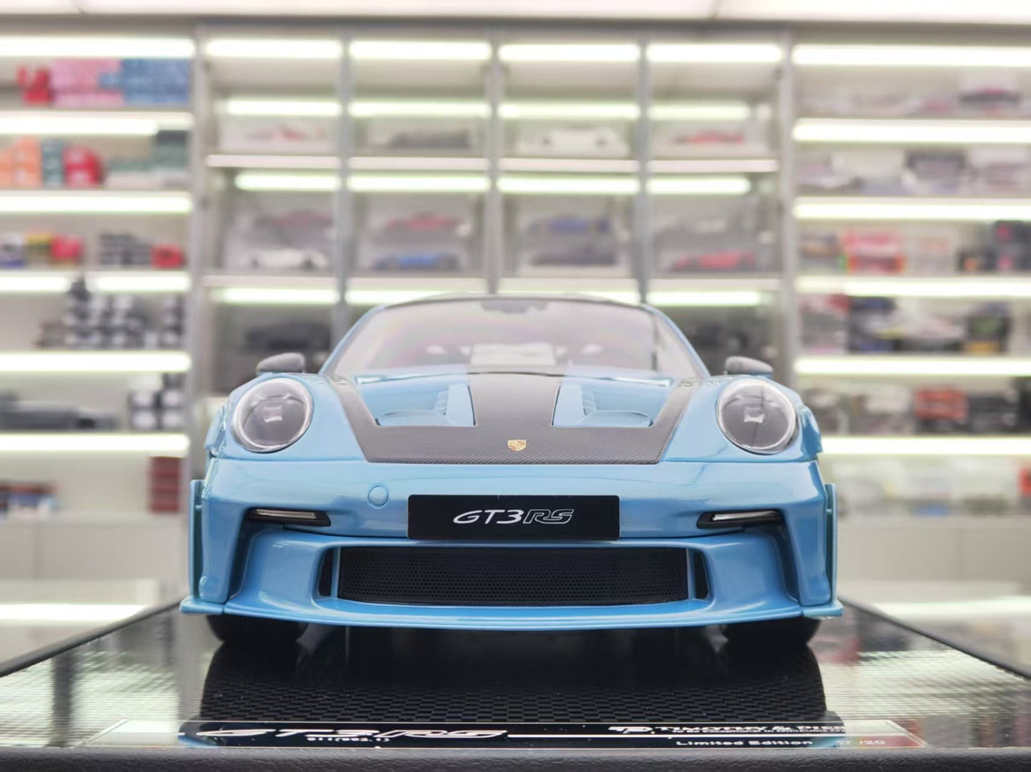 TIMOTHY&PIERRE 1/18 Porsche 992 GT3RS Blue Limited Edition Car Model TP181