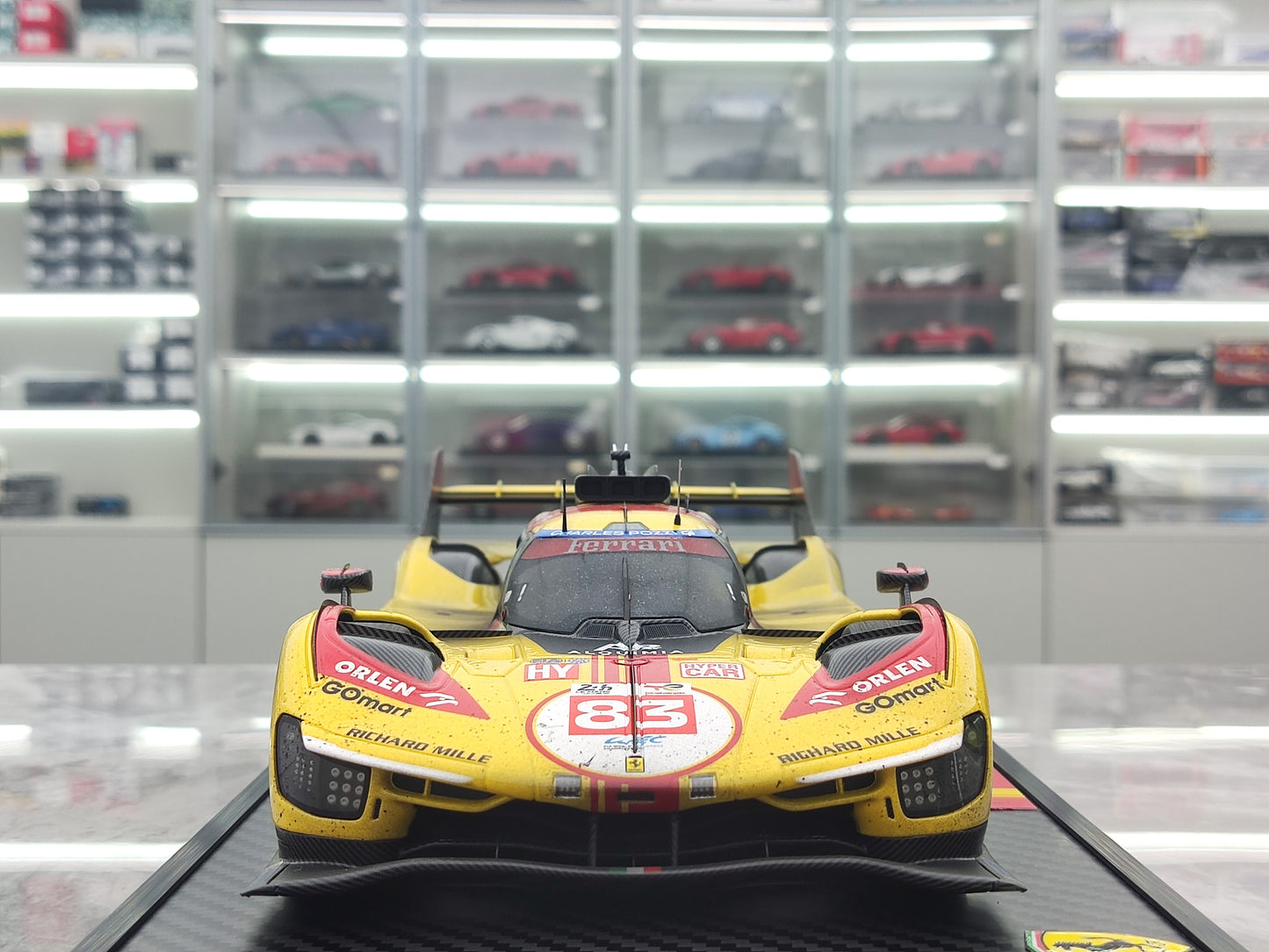 BBR 1/18 Ferrari 499P Le Mans 2024 #83 Yellow Limited Edition Car Model Ornament P18252Cdirty