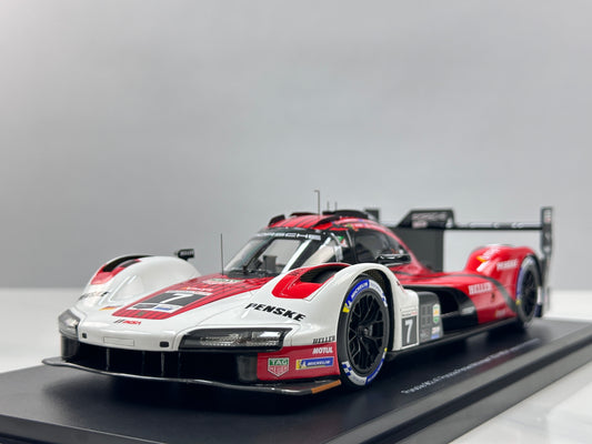 Topspeed 1/18 Porsche 963 #7 Porsche Penske Motorsport 2024 Red & White Livery TS0700