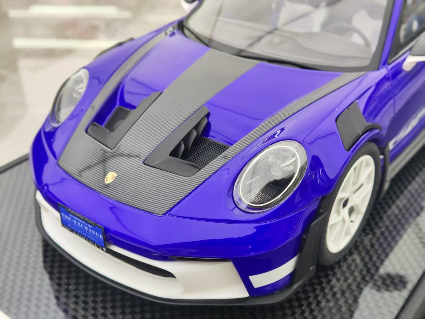 TIMOTHY&PIERRE 1/18 Porsche 992 GT3RS Blue Simulated Car Model TP179