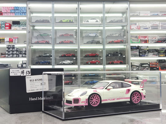 UU 1/18 Porsche 911 GT2 RS Fluorescent Pink Simulated Car Model JS-UU008