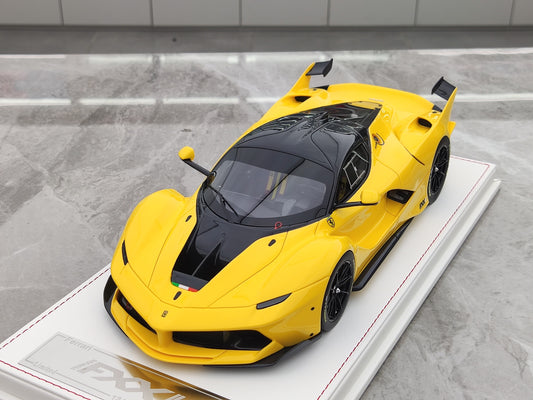 CE 1/18 Ferrari FXXK Yellow Resin Car Model JS-CE009
