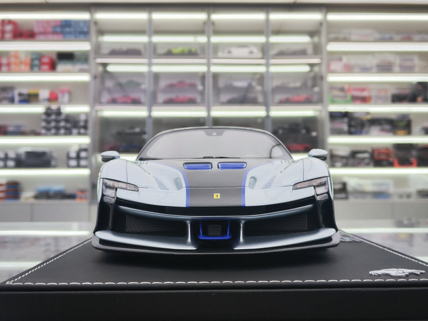 BBR 1/18 Ferrari SF90 XX Stradale Titanium Gray Simulated Car Model P18237N