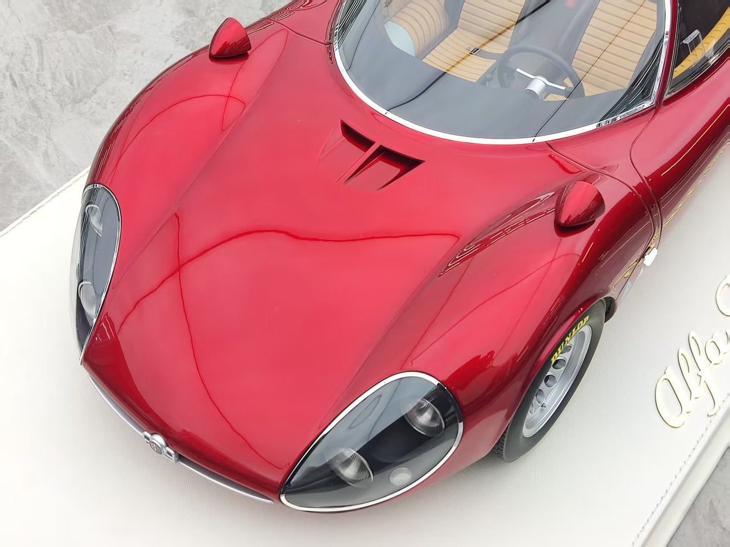 DMH 1/8 Alfa Romeo TIPO33 STRADALE Early Model Metallic Red Model Car DMH075
