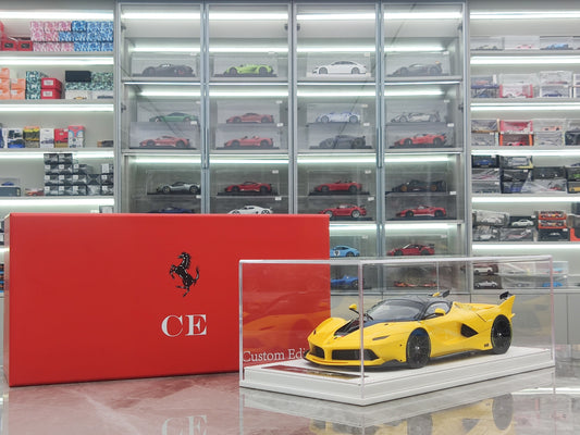 CE 1/18 Ferrari FXXK Yellow Resin Car Model JS-CE009