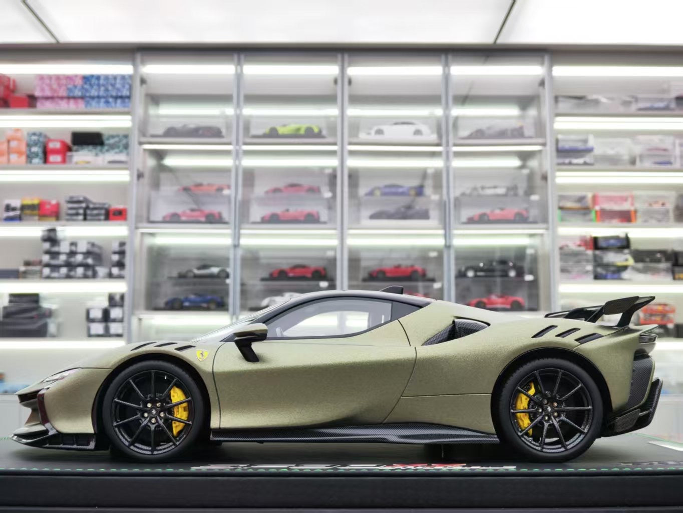 BBR 1/18 Ferrari SF90xx Opaco Verde Masoni Model Car P18237R