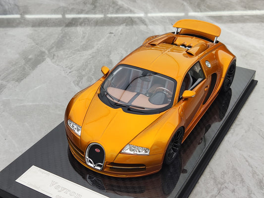 UU 1/18 Bugatti Veyron Gold Resin Car Model JS-UU002