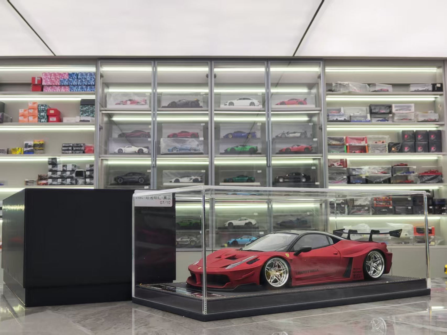 ARES MODEL 1/18 Ferrari LB 458 GT Matte Transparent Red Model Car ARES008