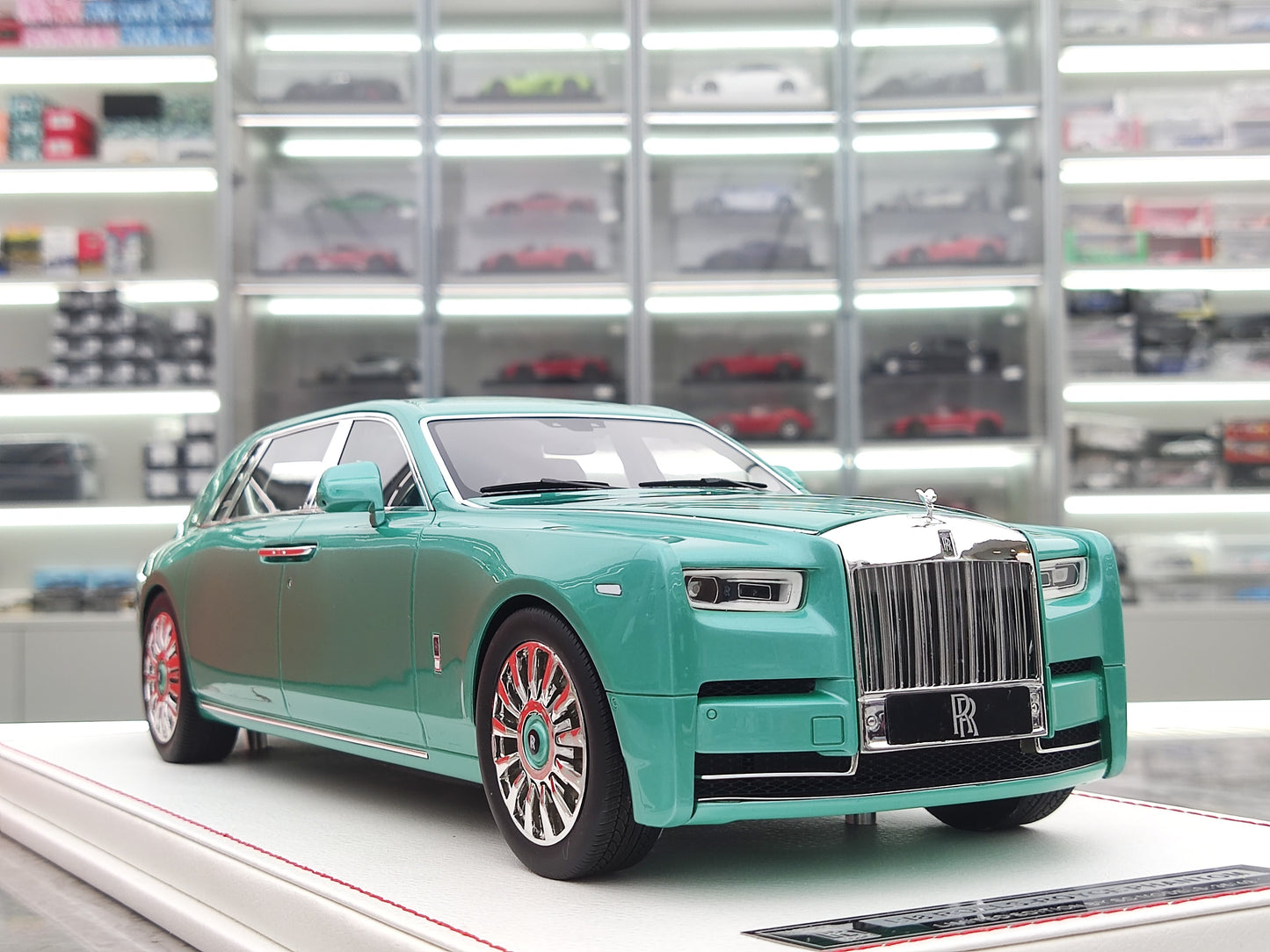 SC 1/18 Rolls-Royce Phantom VIII Emerald Green Simulation Car Model JS-SC004