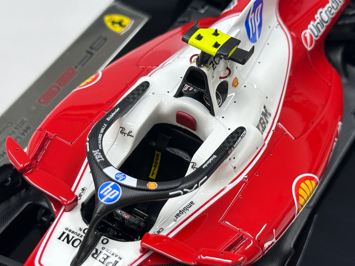 Amalgam 1/18 Ferrari SF-26 – 2026 Chinese Grand Prix – Lewis Hamilton – Red & White Livery (M6387-SC2)