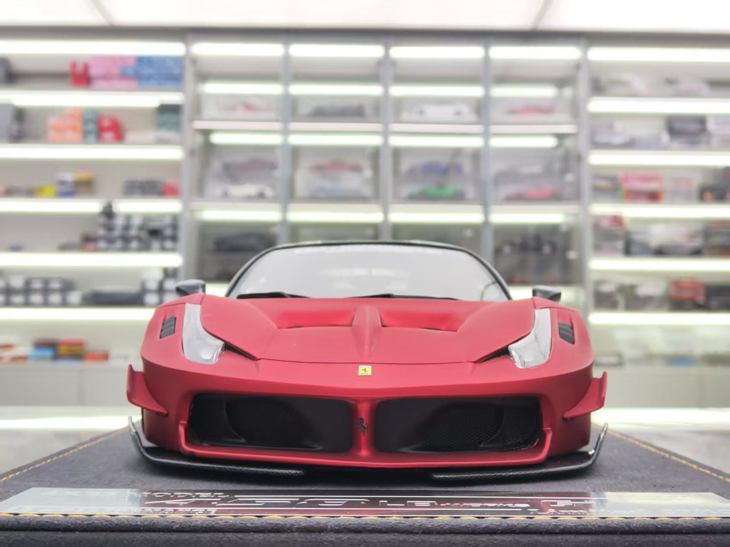 ARES MODEL 1/18 Ferrari LB 458 GT Matte Transparent Red Model Car ARES008