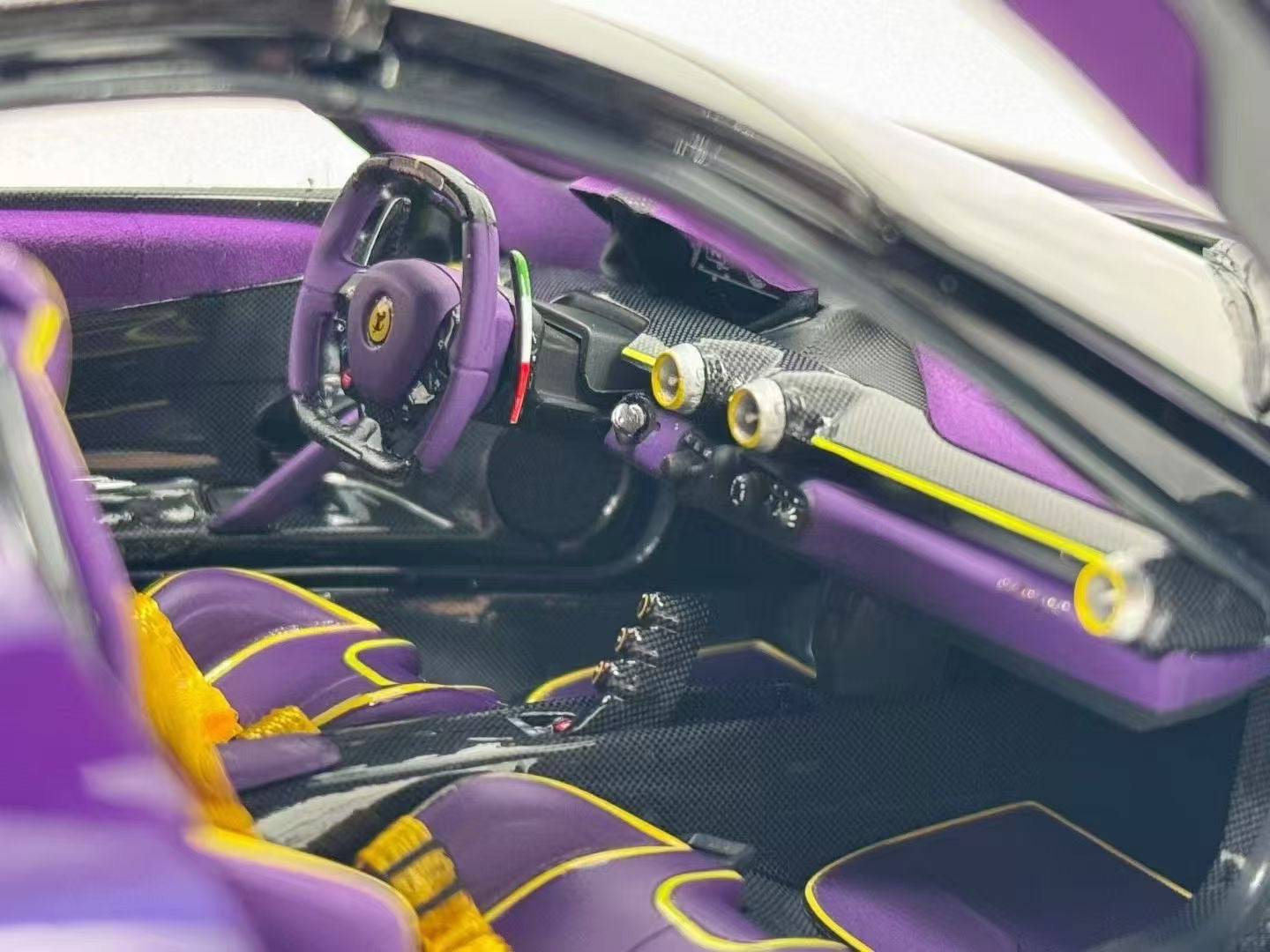 BBR 1/18 Ferrari LaFerrari Alloy Fully Open Purple Limited Edition Model Car BB8182237