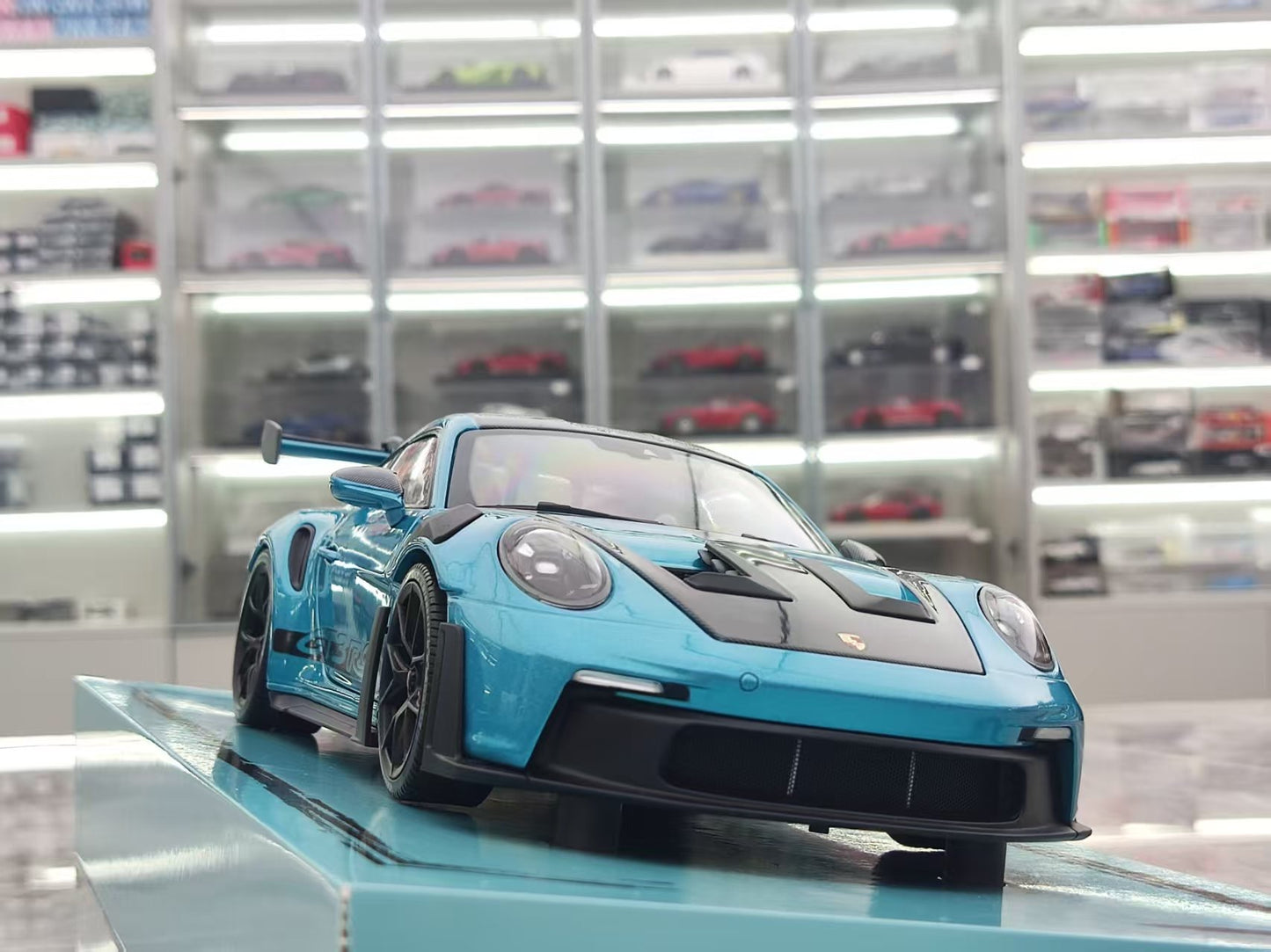 MINICHAMPS 1/18 Porsche 911 GT3 RS, Metallic Blue, Alloy Car Model 113062036