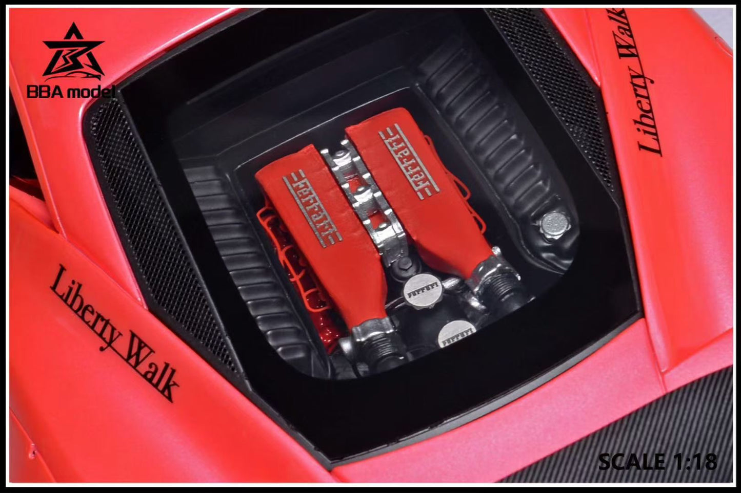 BBA model 1/18 Ferrari 458 large rear wing LBWK wide body modified resin car model