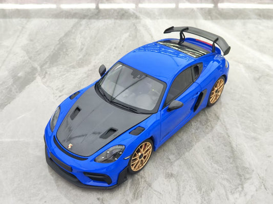MINICHAMPS 1/18 Porsche 718 GT4RS blue alloy car model 110062121