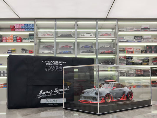 Dreamwallers 1/18 Porsche 911 Modified Grey Simulated Car Model C-D995-RG01