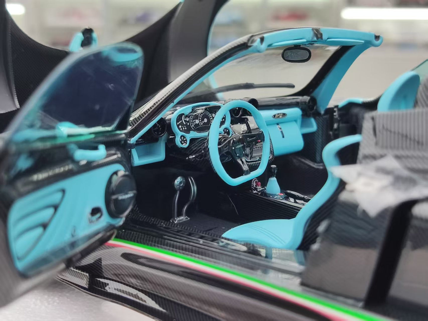 Almost Real 1/18 Pagani Zonda Uno Blue Alloy Model Car 850630001