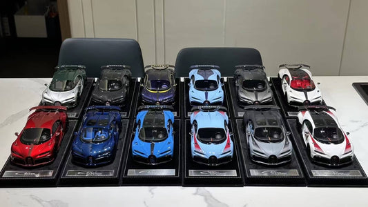 HH Model 1/18 Bugatti Chiron Pur Sport Limigita Eldono Modelaŭto Kolektebla