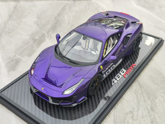 BBR 1/18 Ferrari 488pista Metallic Purple Simulated Car Model P18145VAHCH2