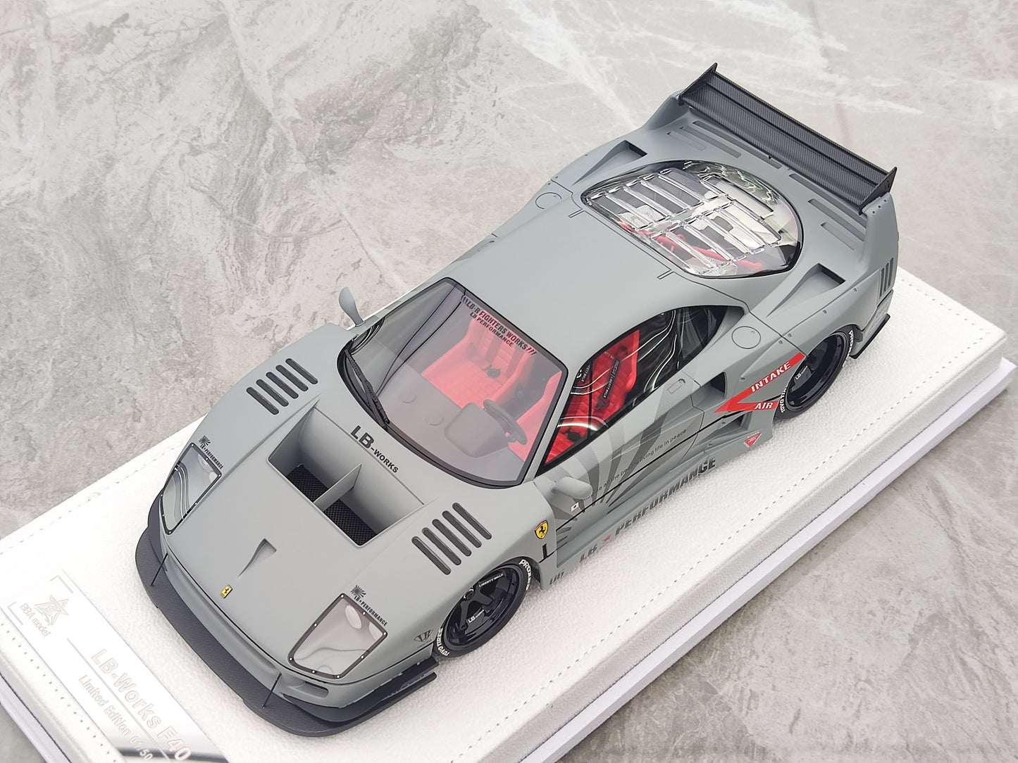 BBA MODEL 1/18 Ferrari F40 Combat Gray Limited Edition Car Model BBA016