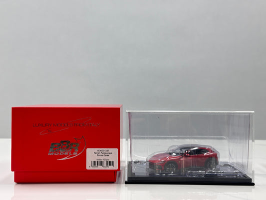 BBR 1/43 Ferrari Purosangue Die-cast Model (Fully Opening, Black Roof) – Standard Red (HE43001AST)
