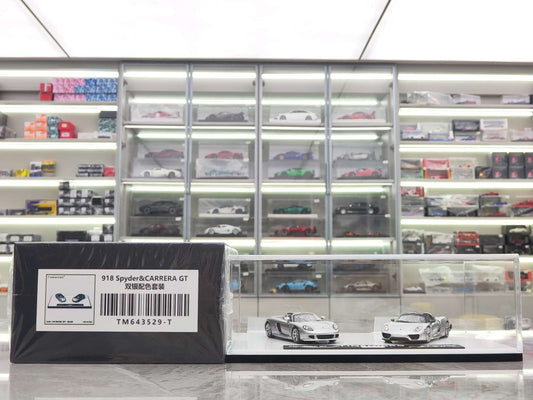 TM 1/64 Porsche 918 Spyder & CARRERA GT Silver TMM001