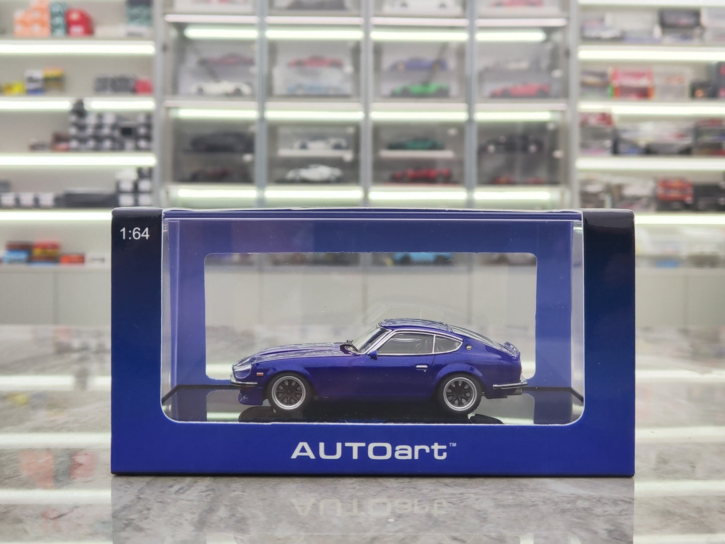 AUTO Art 1/64 Nissan FAIRLADY Z WANGAN MIDNIGHT AKUMA no Z #4 Blue 20686