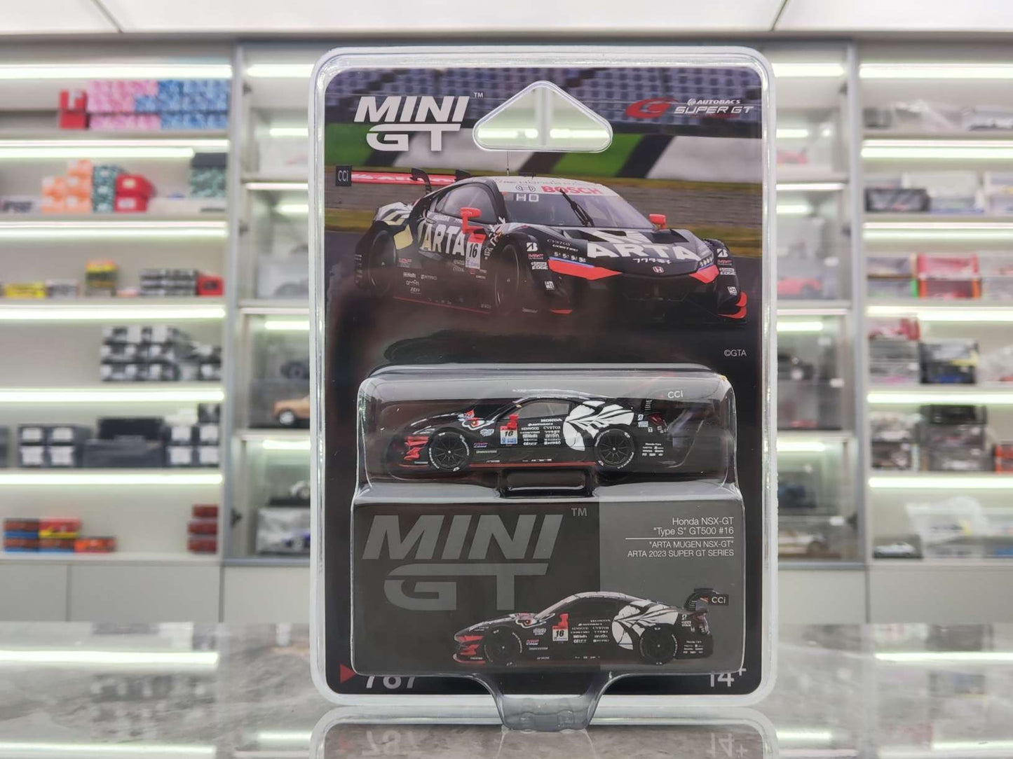 MINIGT 1/64 Honda NSX-GT Type S GT500 #16 2023 Black Livery MGT00787-BL