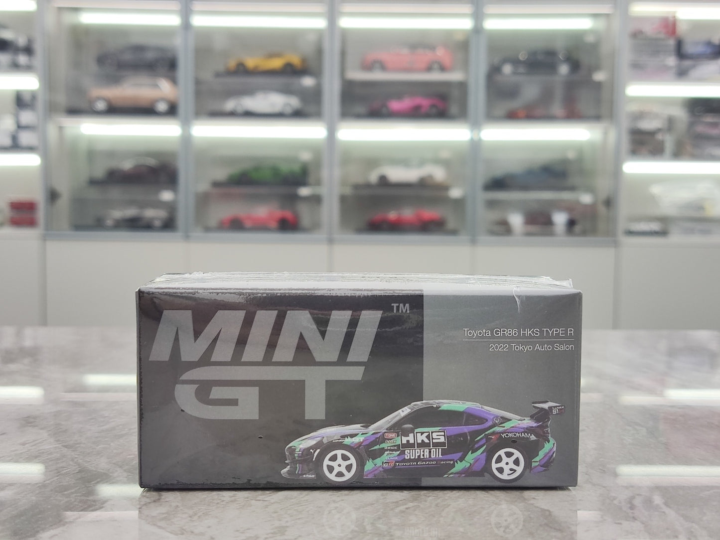 MINIGT 1/64 Toyota GR86 HKS TYPE R 2022 Tokyo Auto Salon HKM Livery MGT01005